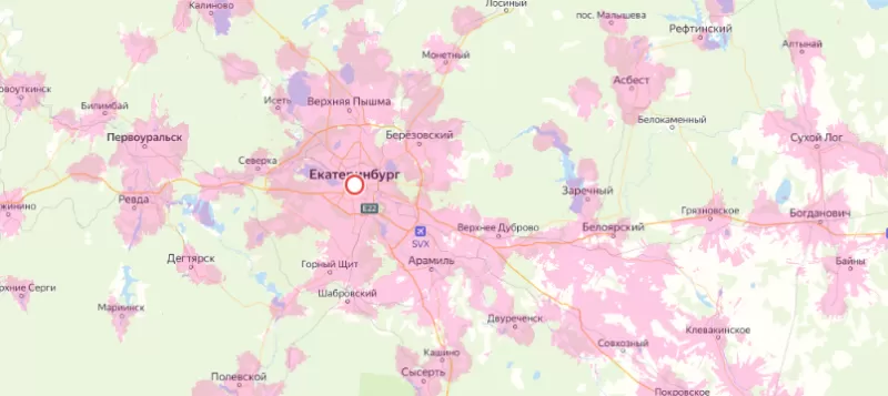 Зона покрытия Билайн в городе Вологда и области 