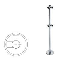 Ограждение полуростовое Стойка ограждения L-образная с отверстием под фиксатор справа 